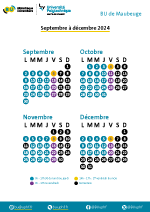 Calendrier de la BU de Maubeuge