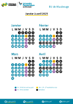 Calendrier de la BU de Maubeuge